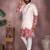 White geometric print sequin silk kurta pyjama set for men |designer kurta