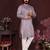 Pink floral sequin silk kurta pyjama set for men |designer kurta