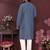 Grey geometric sequin silk kurta pyjama set for men |designer kurta