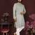 Green floral sequin silk kurta pyjama set for men |designer kurta