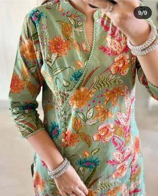Beautiful printed kurta with pant and dupatta 3