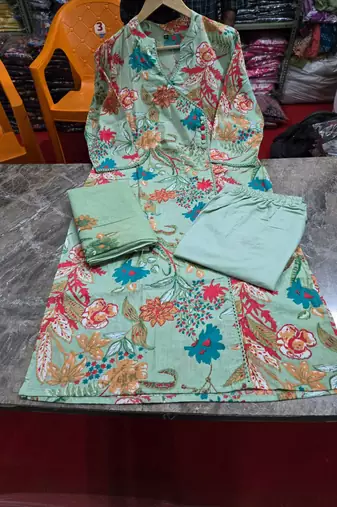 Beautiful printed kurta with pant and dupatta