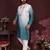 Teal floral sequin silk kurta pyjama set for men |designer kurta