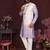 Lavender floral sequin silk kurta pyjama set for men |designer kurta