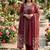 Beautiful anarkali kurta pant and dupatta set
