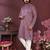 Pink geometric sequin silk kurta pyjama set for men |designer kurta