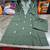 Beautiful olive green embroidered cotton cord set