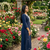 Beautiful blue embroideredcotton cord set