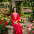 Beautiful red embroidered cotton cord set