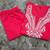 Beautiful red embroidered cotton cord set