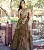 Elegant Marble Fabric Lehenga Choli Featuring Exquisite Sequins & Thread Work
