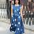 Premium blue printed jaipuri cotton skirt and top set with beautiful button