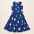 Premium blue printed jaipuri cotton skirt and top set with beautiful button