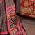 Multicolor faux crepe printed patola-saris