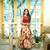 Premium printed jaipuri red cotton skirt and top set with beautiful button