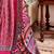 Pink faux crepe printed patola-saris