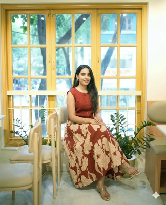 Premium printed jaipuri red cotton skirt and top set with beautiful button 2