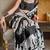 Black satin poly silk printed satin-sarees