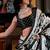Black satin poly silk printed satin-sarees