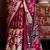 Maroon faux crepe printed party-wear-sarees