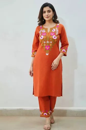 Beautiful embrodiered cord set