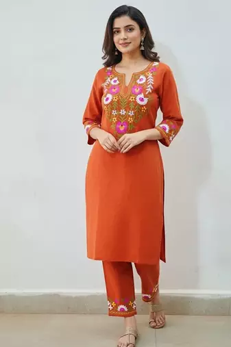 Beautiful embrodiered cord set