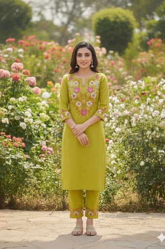Beautiful embrodiered cord set
