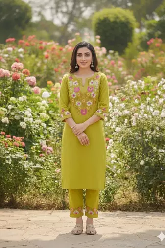 Beautiful embrodiered cord set