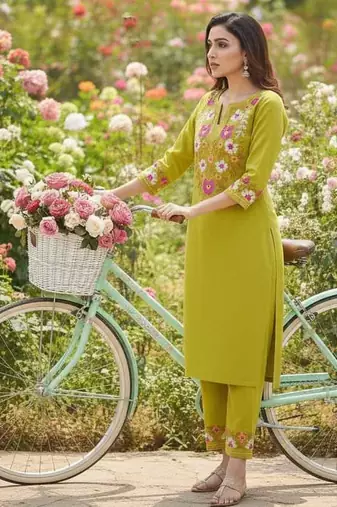Beautiful embrodiered cord set
