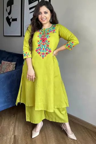 Beautiful embrodiered cord set