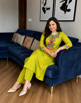 Beautiful embrodiered cord set 2