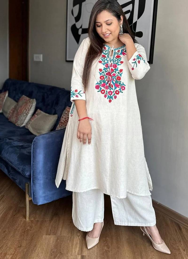 Beautiful embrodiered cord set