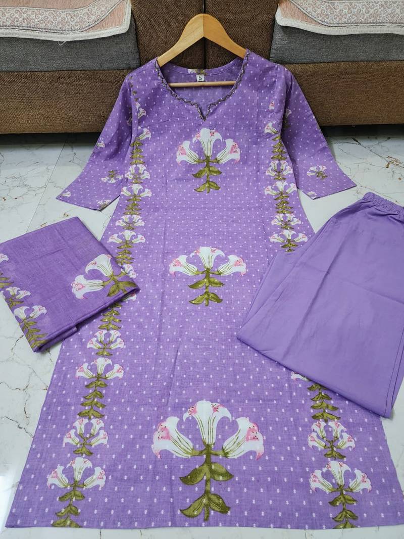Women's Floral Printed Kurta Pant Dupatta Set | Elegant Ethnic Wear Suit Set