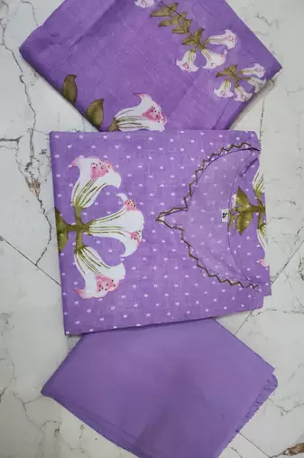 Women's Floral Printed Kurta Pant Dupatta Set