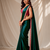 Designer Chinon Saree Decorated With Readymade Sequence Lace  And Contrast Sequence Embroidered Unstitched  Blouse Piece