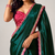 Designer Chinon Saree Decorated With Readymade Sequence Lace  And Contrast Sequence Embroidered Unstitched  Blouse Piece