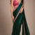Designer Chinon Saree Decorated With Readymade Sequence Lace  And Contrast Sequence Embroidered Unstitched  Blouse Piece