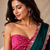 Designer Chinon Saree Decorated With Readymade Sequence Lace  And Contrast Sequence Embroidered Unstitched  Blouse Piece