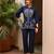 Women's Navy Blue Embroidered Shirt Palazzo Co-Ord Set | Premium Ethnic Fusion Wear
