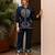 Women's Navy Blue Embroidered Shirt Palazzo Co-Ord Set | Premium Ethnic Fusion Wear