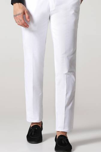 White men linen trousers