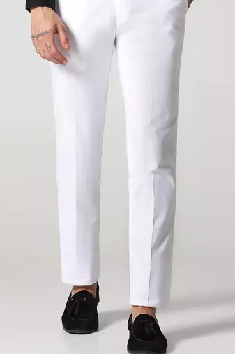 White men linen trousers