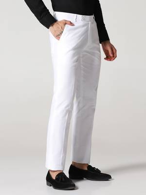 White men linen trousers 3