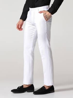 White men linen trousers 4
