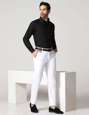 White men linen trousers 5