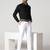 White men linen trousers