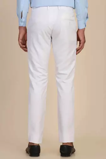 White regular fit trousers