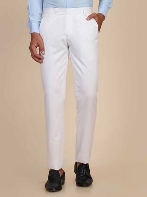 White regular fit trousers 3