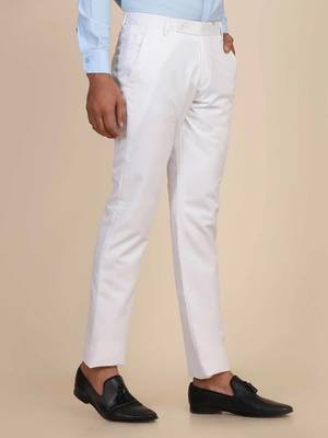 White regular fit trousers 4