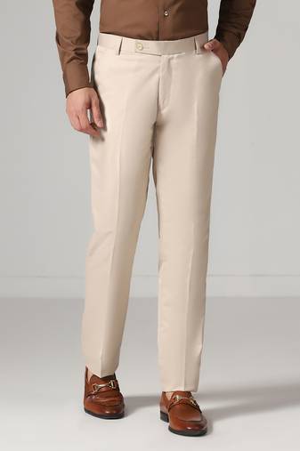 Beige work wear trousers